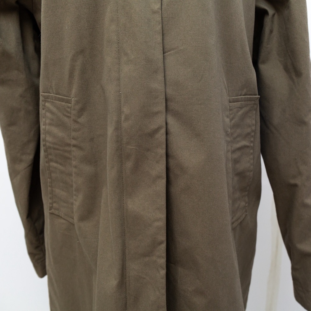 Olive rain jacket water resistant trench coat olive Kathy Ireland M - Picture 10 of 16